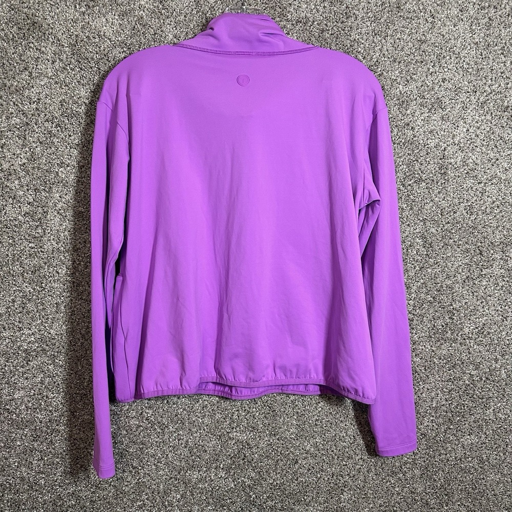 T by Talbots Performance Interlock Drawstring‎ Pullover Purple Medium Petite MP - Picture 3 of 6
